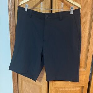 Banana Republic Men's Black Flat-Front Performance Shorts